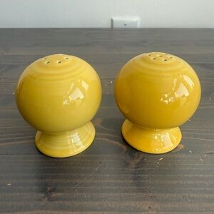 Vintage Fiesta Ware classic ball salt & pepper shakers